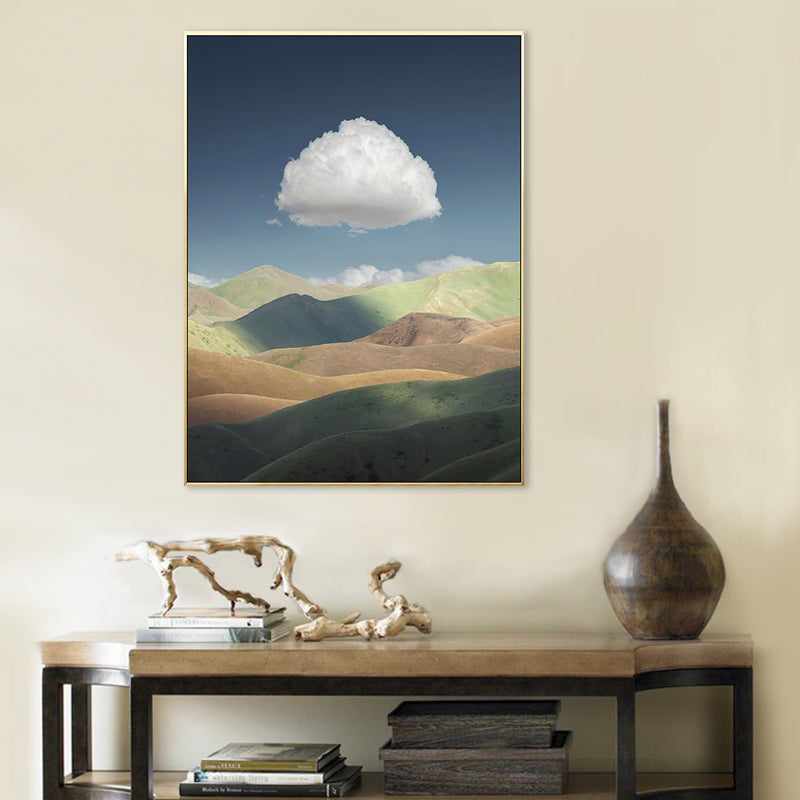 Cloud Landscape Canvas Nordic Novelty Scenery Print Wall Art in Pastel Color