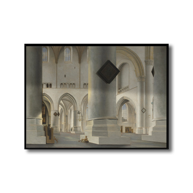 Culture St. John's Cathedral Painting Canvas Textured Yellow Wall Art Decor for Living Room