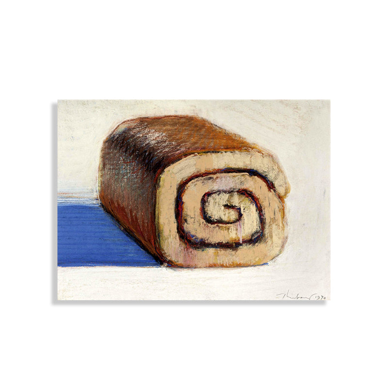 Roll Cake Painting Brown Canvas Wall Art Print Textured, Multiple Sizes Available