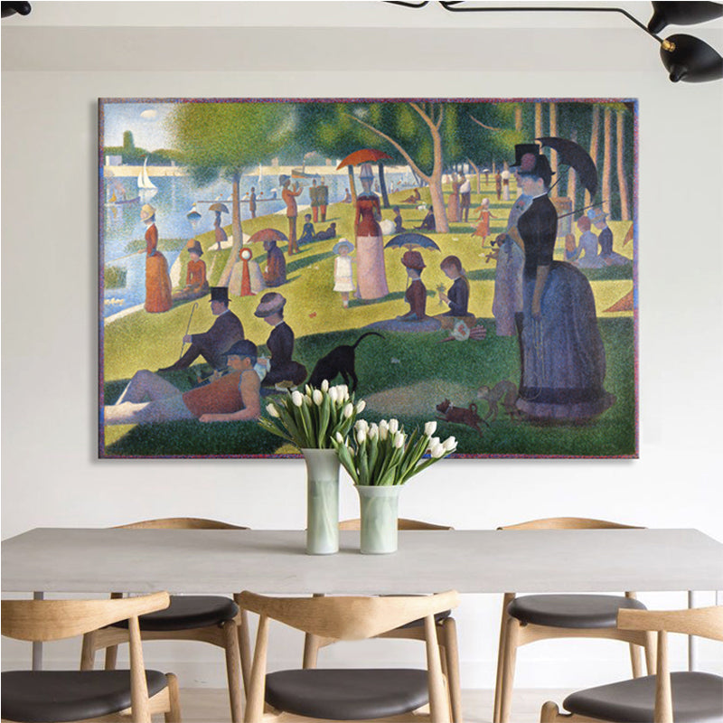 Green Island Entertainment Wall Art Traditional Textured Canvas Print for Dining Room