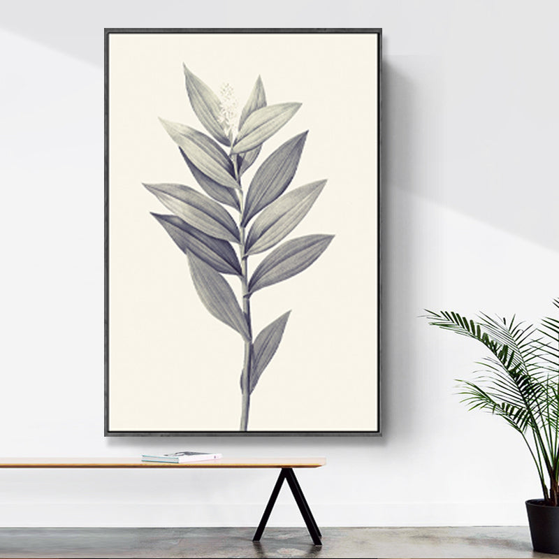 Canvas Textured Wall Decor Minimalism Style Botanical Branch Painting, Multiple Sizes