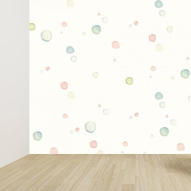 Cartoon Bubbles Wall Mural Decal for Baby Room Customized Size Wall Decor in Beige