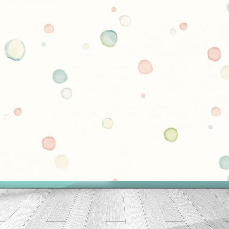 Cartoon Bubbles Wall Mural Decal for Baby Room Customized Size Wall Decor in Beige