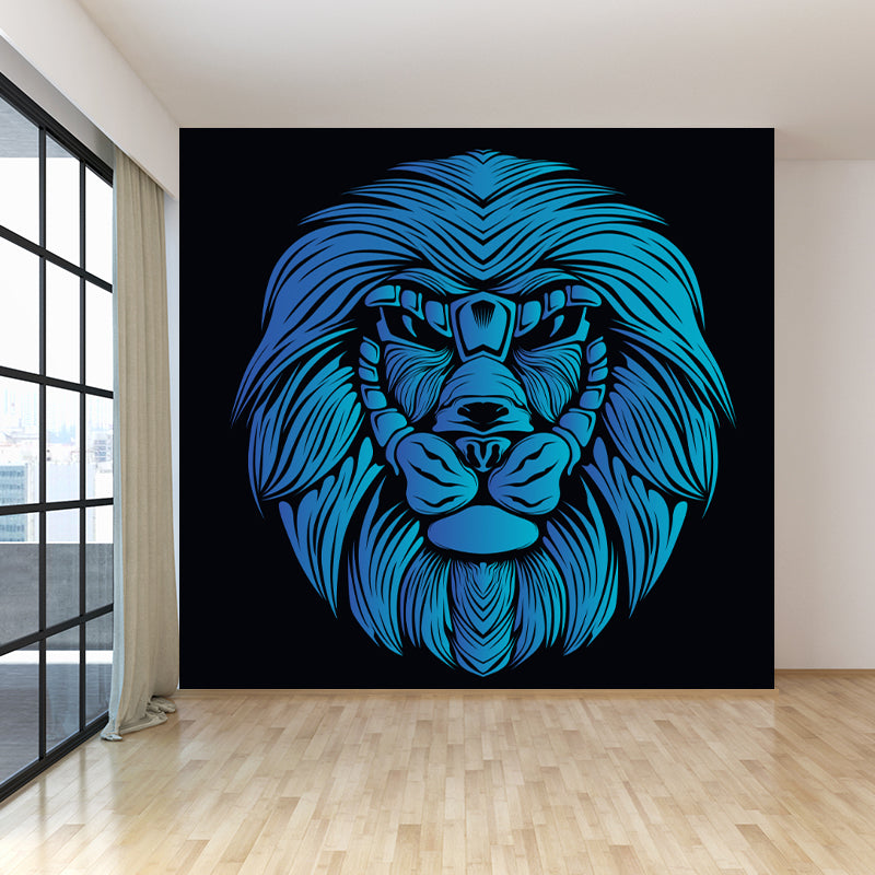 Illustration Animal Head Wall Mural Large Wall Decor for Teens Room, Made to Measure