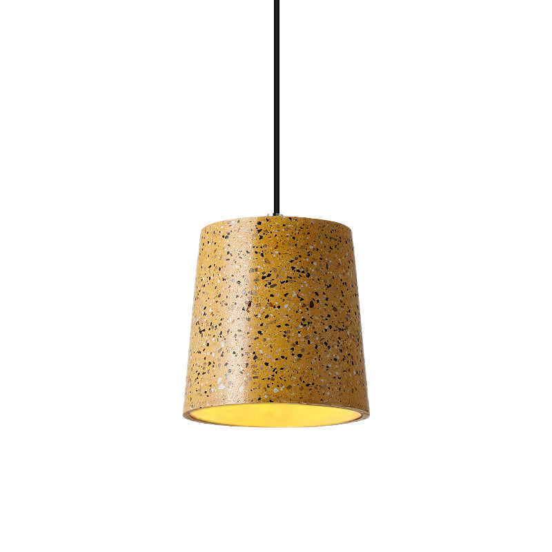 Cement Cone Pendant Lighting in Nordic Style 1 Light Black/White/Brown Hanging Light