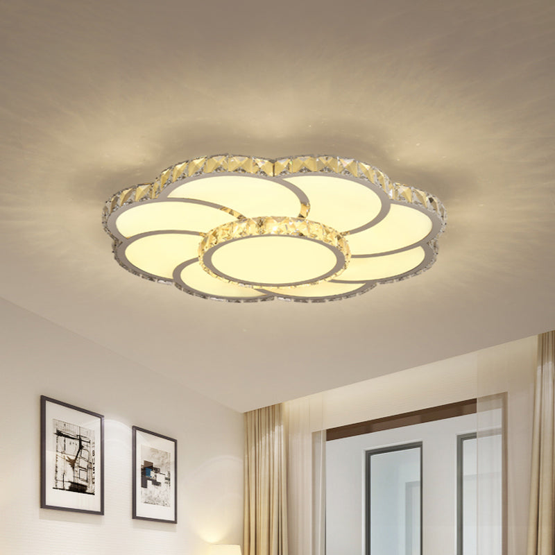 Plafond floral en cristal biseau