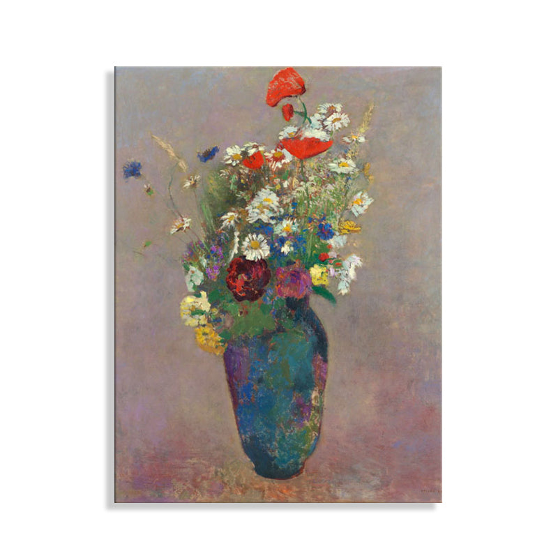 Canvas Textured Art French Country Style Bouquet and Vase Painting, Multiple Sizes