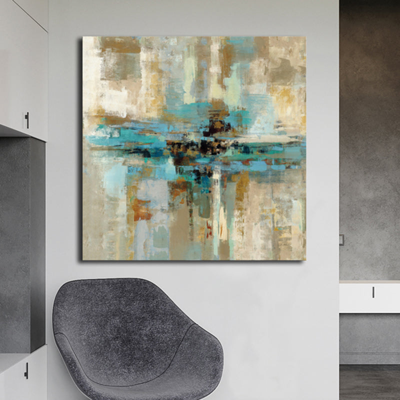 Pastel Color Abstract Pattern Painting Textured Modern Art Dining Room Canvas Print