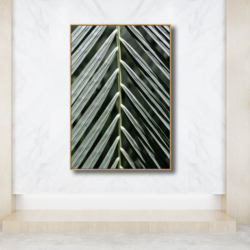 Canvas Textured Art Contemporary Style Botanical Leaves Wall Decor, Multiple Sizes