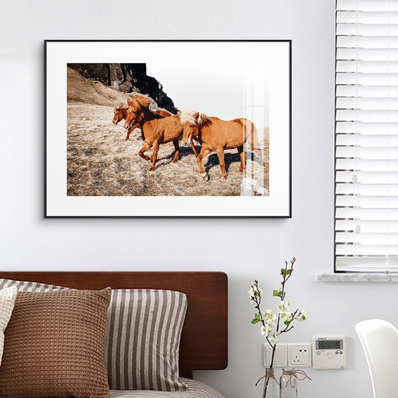 Canvas Pastel Color Wall Decor Contemporary Horses Art, Multiple Sizes Available