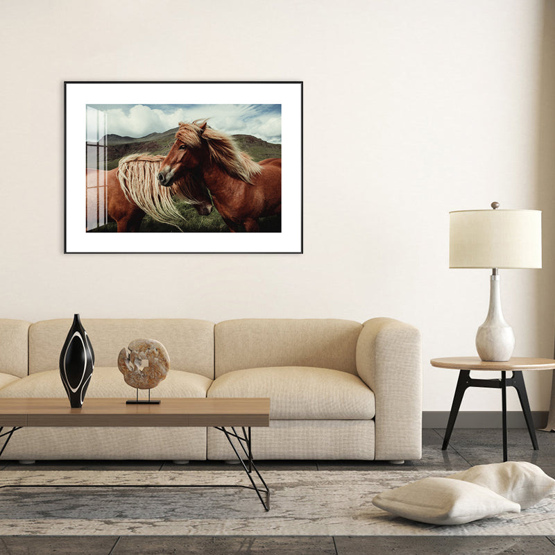 Canvas Pastel Color Wall Decor Contemporary Horses Art, Multiple Sizes Available