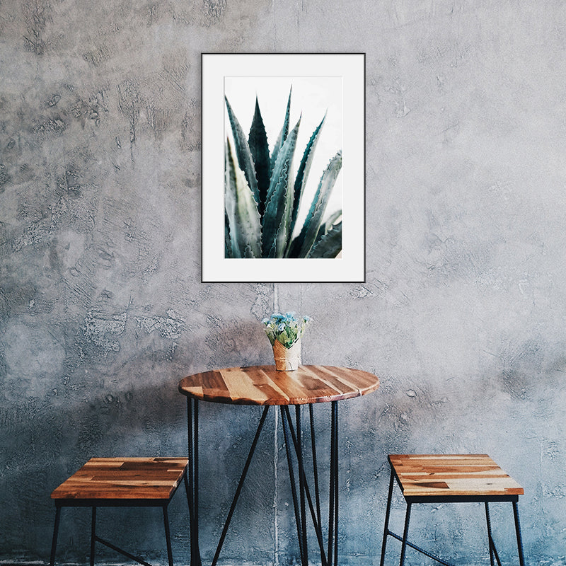 Textured Botanical Leaves Art Print Modern Style Canvas Wall Decor, Multiple Sizes