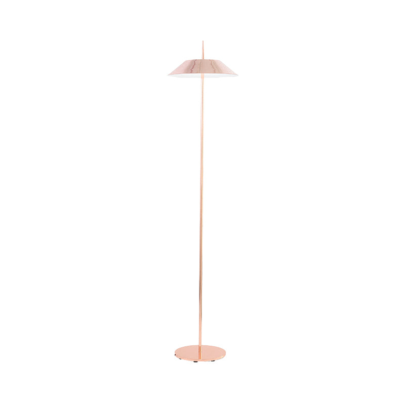 Half conische vloer staande lamp eenvoud ijzeren led zwart/wit/goud staande lamp voor woonkamer