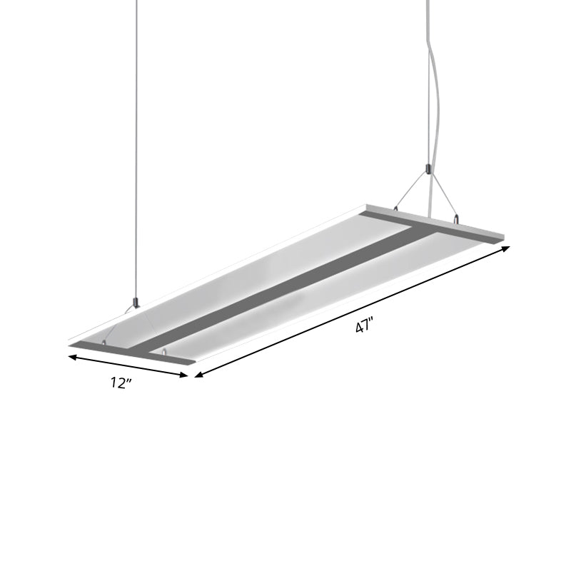 Ultra Slim Acrylic LED Light Fixture Modern Single Light Black/White Ceiling Lamp in Warm/White Light, 35.5"/47" Wide