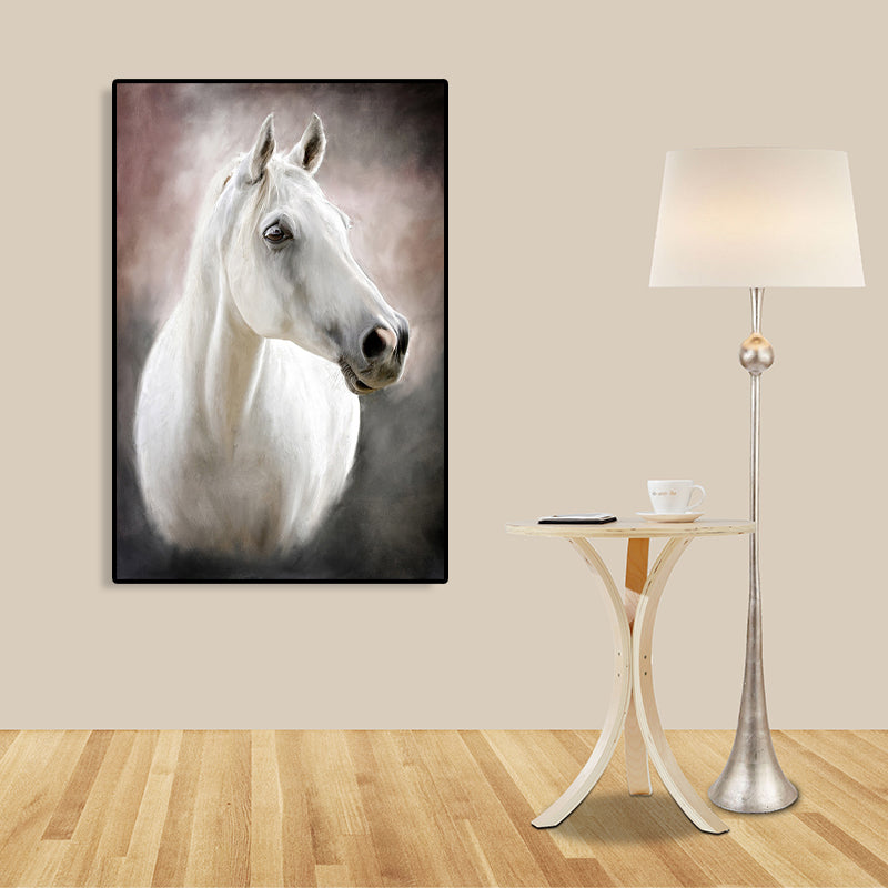 Horse Painting Pastel Color Canvas Wall Art Print Textured, Multiple Sizes Options