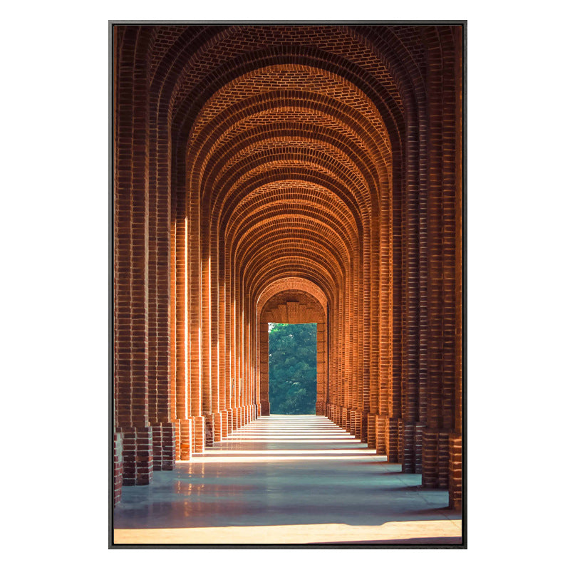 Long Arched Gallery Photography Painting Contemporary Canvas Wall Decor, Multiple Sizes