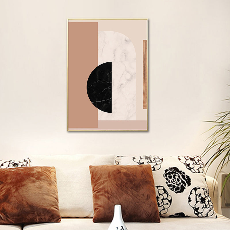 Scandinavian Style Geometric Art Print Canvas Light Color Oil Painting Wall Decor