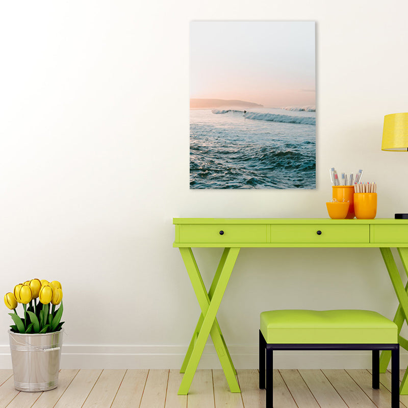 Canvas Blue Art Print Contemporary Style Sea Scenery Painting, Multiple Sizes Options