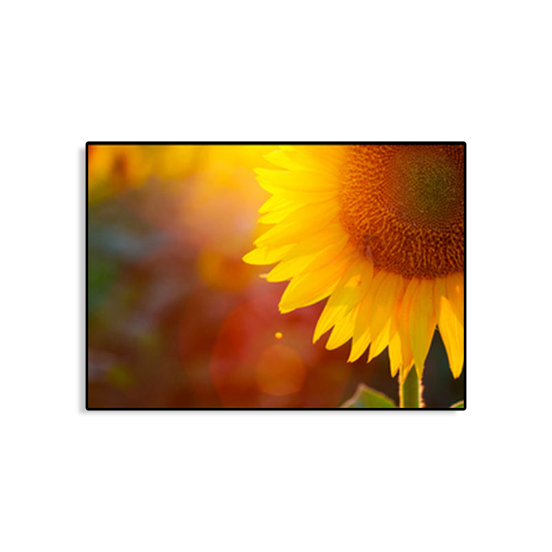 Textured Sunflower Canvas Art Modernism Wall Decor for Girls Bedroom, Multiple Sizes