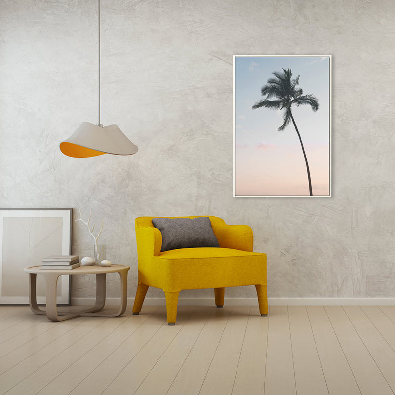 Photography Modern Style Canvas Print Coconut Tree in Pink, Multiple Sizes Options