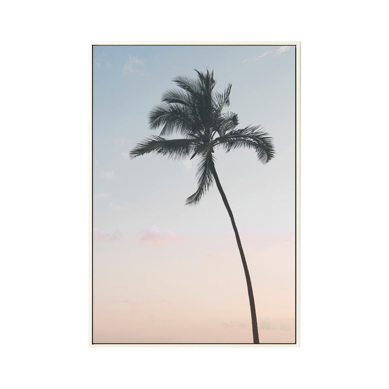 Photography Modern Style Canvas Print Coconut Tree in Pink, Multiple Sizes Options