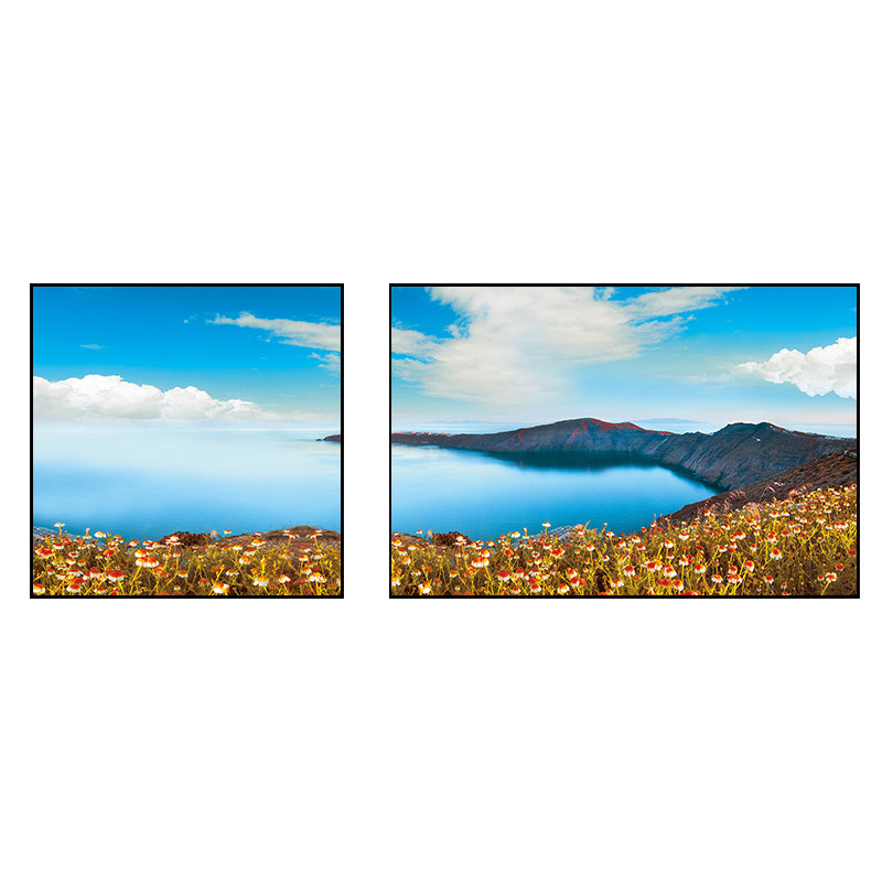 Pastel Seascape Wall Art Decor Nature Scenery Modern Multi-Piece Canvas for Bedroom