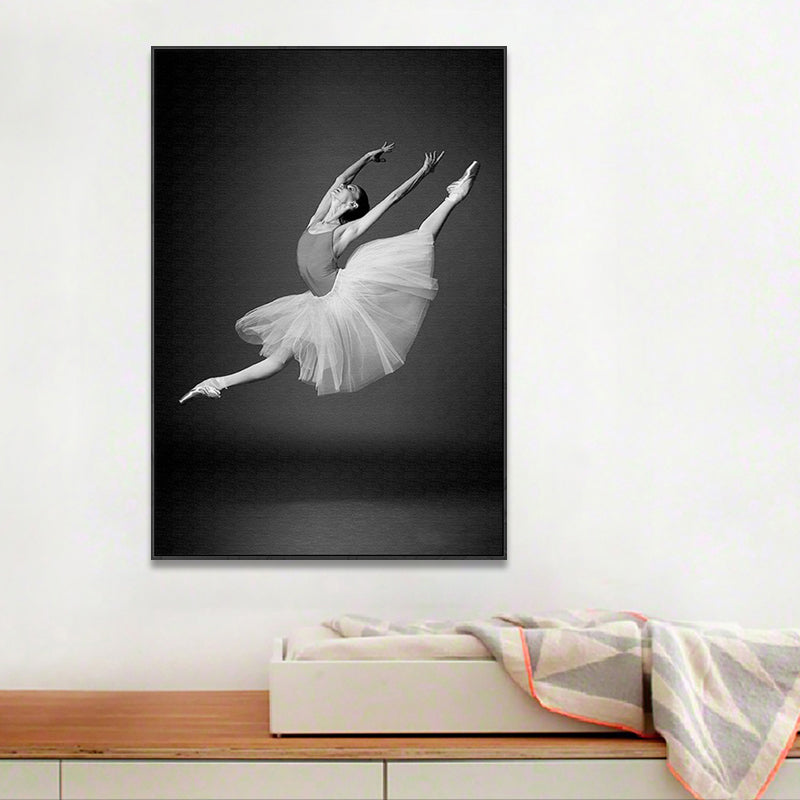 Textured Dancing Scene Painting Canvas Contemporary Wall Decor for Girls Bedroom