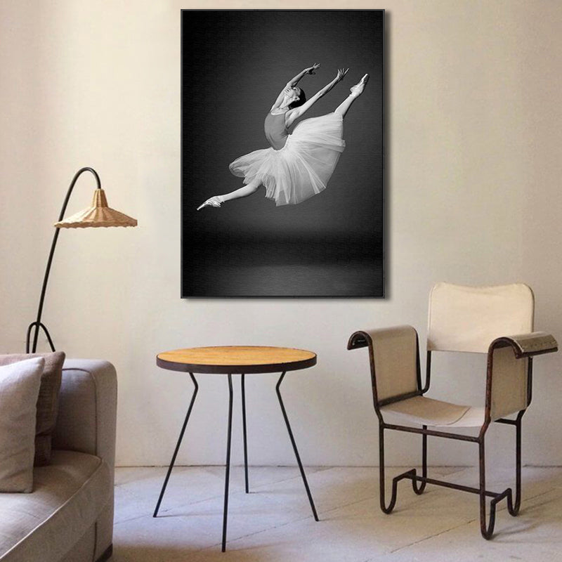 Textured Dancing Scene Painting Canvas Contemporary Wall Decor for Girls Bedroom