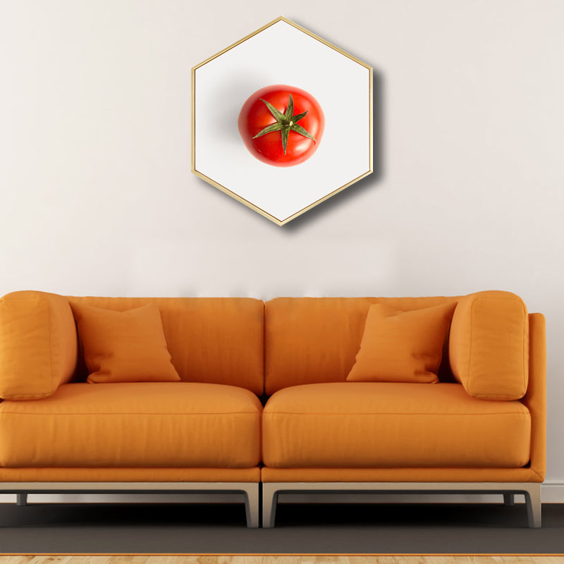 Scandinavian Style Tasty Fruits Canvas Light Color Textured Art Print for Dining Room