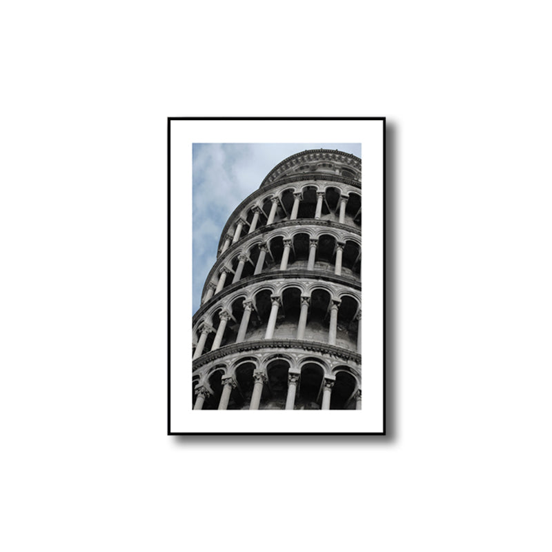 Grey Colosseum Wall Decor Landmark Global Inspired Textured Canvas Wall Art for Home