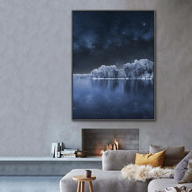 Light Color Natural Landscape Canvas Modern Textured Wall Art Decor for Living Room