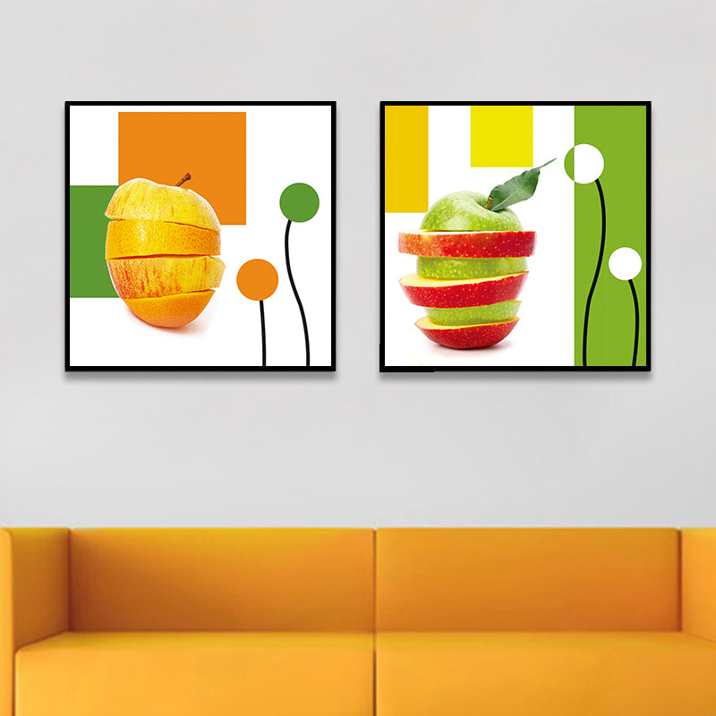 Photograph Drinks Canvas Wall Art Bright Modern Style Wall Decor for Dining Room