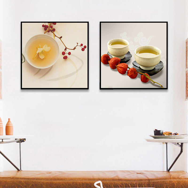 Photograph Drinks Canvas Wall Art Bright Modern Style Wall Decor for Dining Room