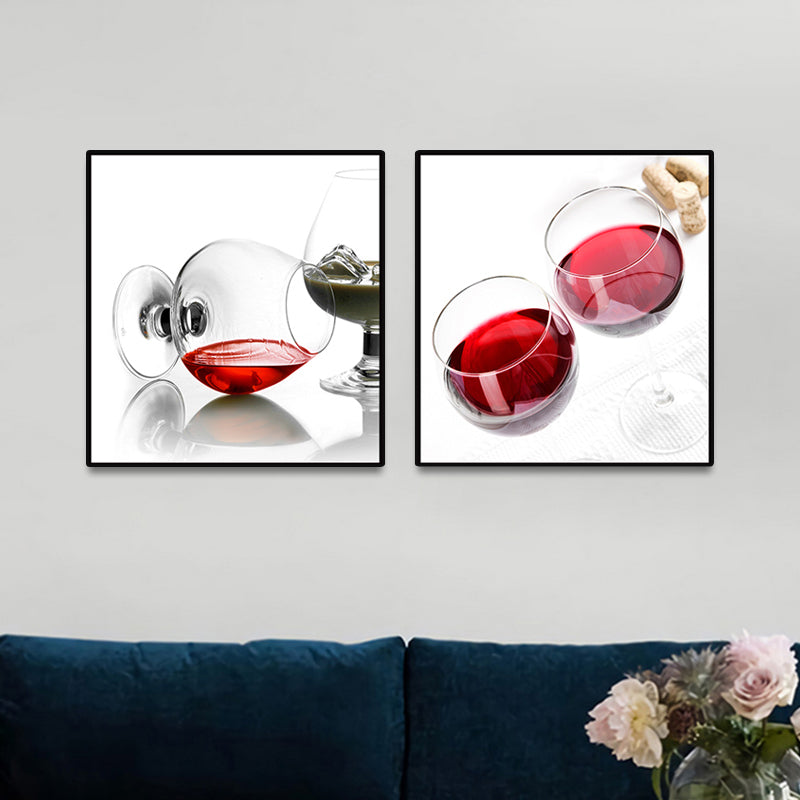 Photograph Drinks Canvas Wall Art Bright Modern Style Wall Decor for Dining Room