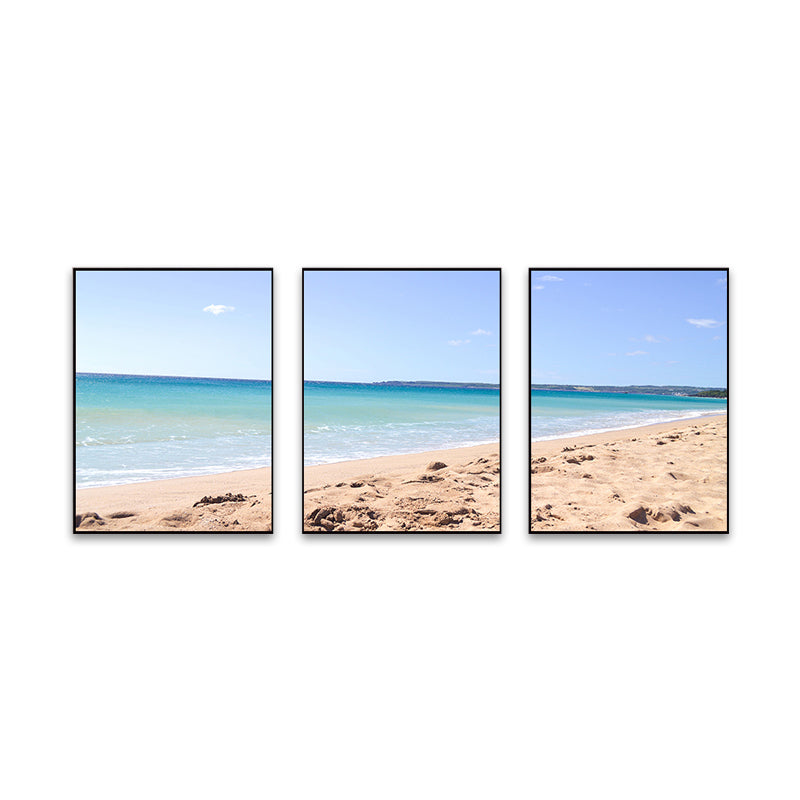 Blue Sea Beach Scenery Canvas Multi-Piece Tropical House Interior Wall Art Print