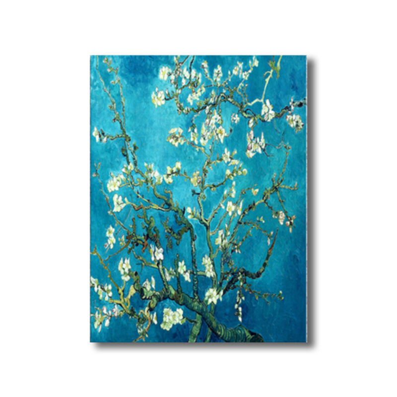 Contemporary Art Flower Tree Canvas Pastel Color Textured Painting for Living Room