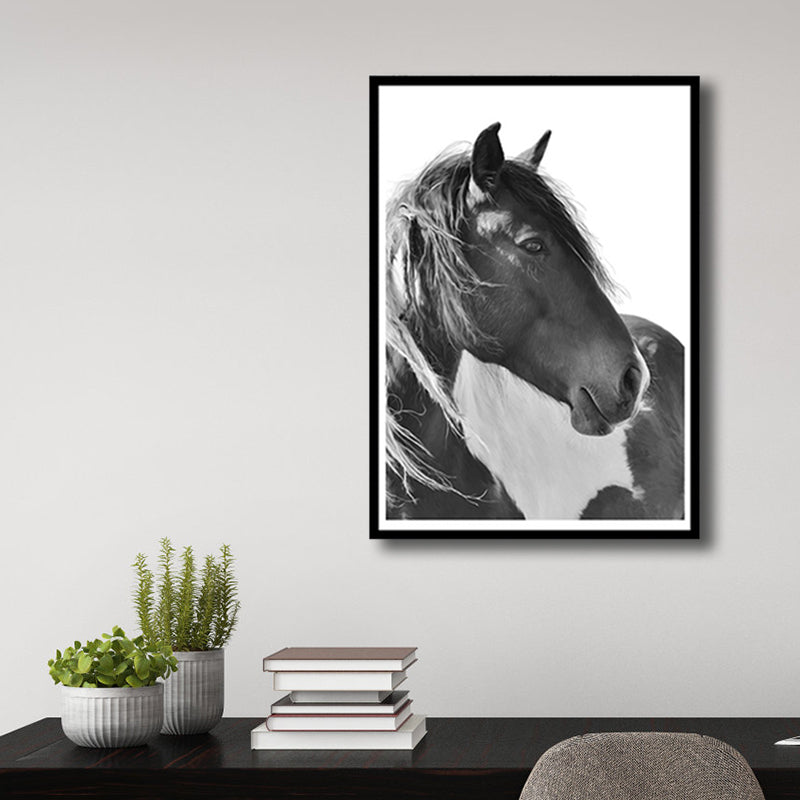 Horse Wall Decor Vintage Style Textured Girls Bedroom Canvas, Multiple Size Options