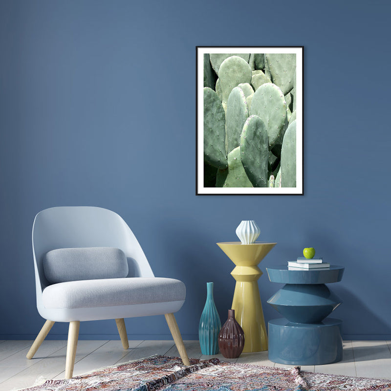 Cactus Painting Soft Color Canvas Wall Art Print Textured, Multiple Sizes Options