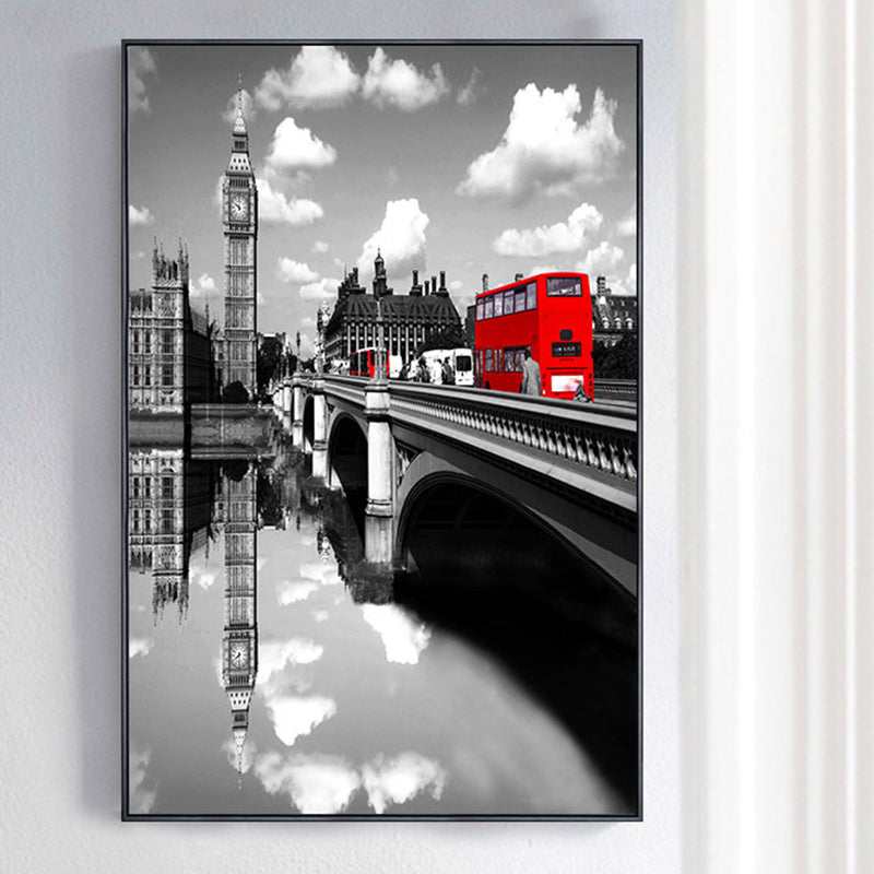 Miraculous Double-Decker Bus Wall Decor for Living Room in Soft Color, Multiple Sizes