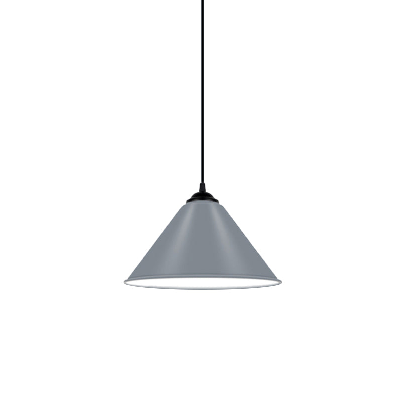 Kegelhangende licht Modern metaal 1 lichtroze/geel/groene hanglamp, 12 "/14"/16 "dia