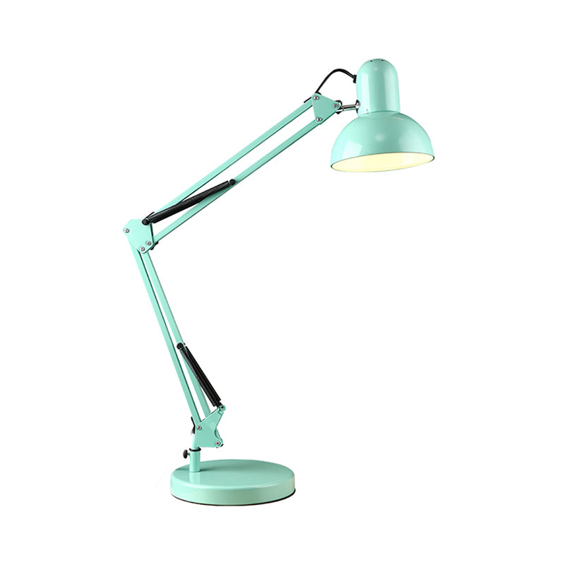 Dome Shade Task Desk Lamp Modernism Style Metal 1 Head Bedroom Reading Light in Green/Red