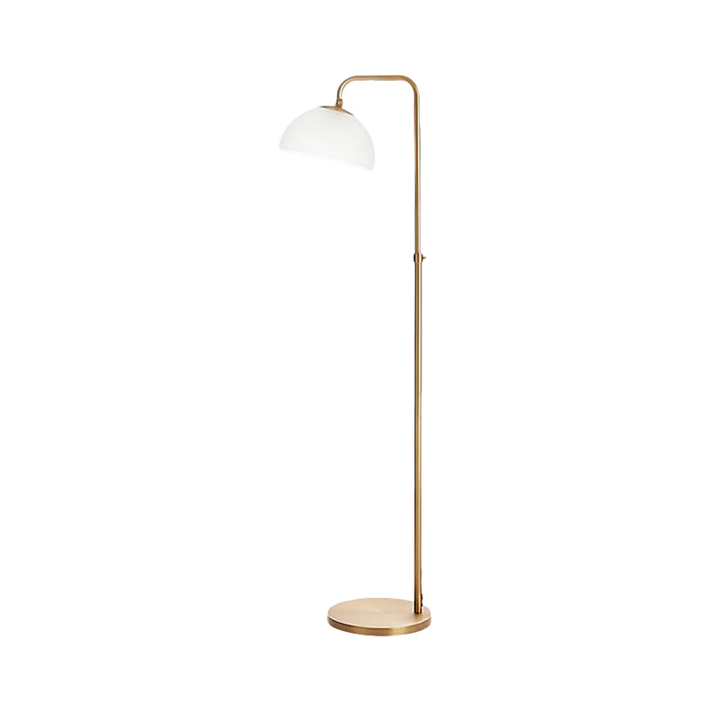 Domed Opal Glass Floor Lamp Eigentijds