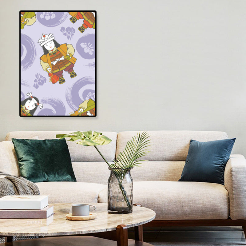 Japanese Geisha Canvas Print Pastel Color Guest Room Wall Art Decor, Multiple Sizes