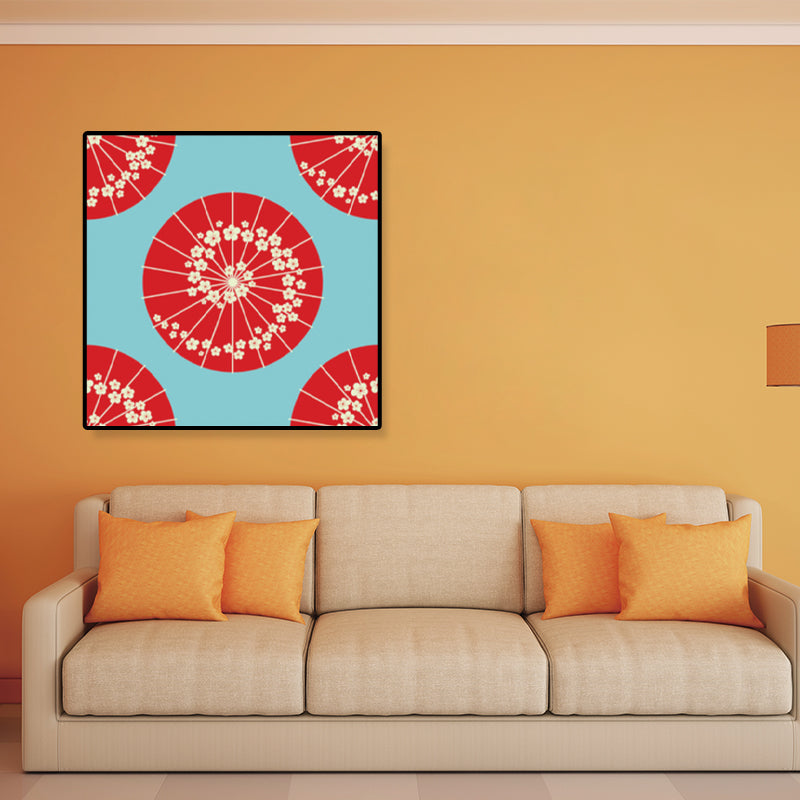 Textured Geometrical Wall Decor Canvas Print Oriental Wall Art for House Interior