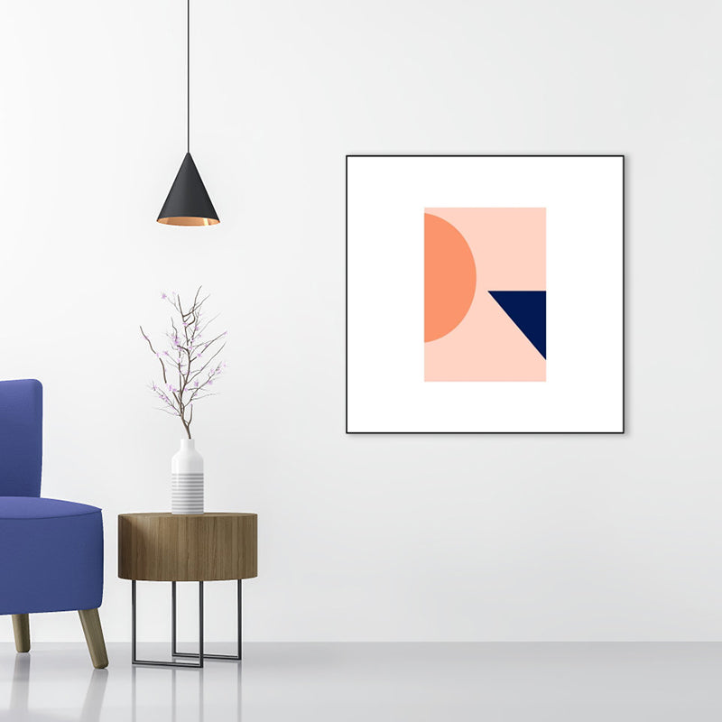 Textured Pastel Color Canvas Minimalism Illustration Geometric Wall Art for Home