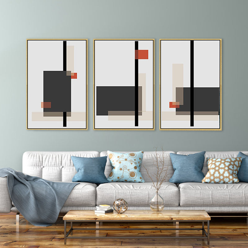 Multi-Piece Geometric Wall Art Canvas Print Modern Wall Decor for House Interior