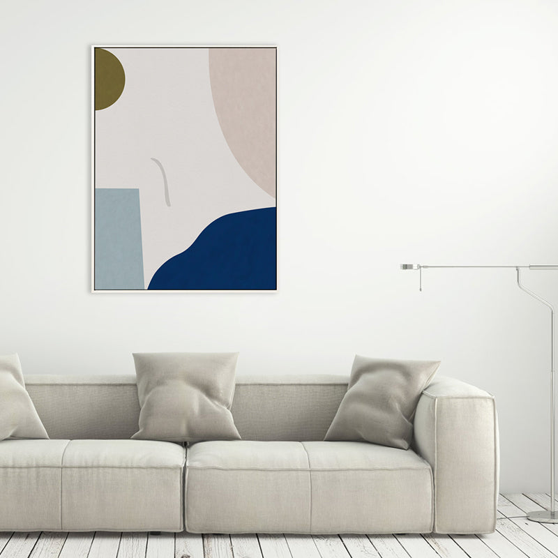 Neoteric Graphic Canvas Print Nordic Original Abstract Wall Art in Light Color for Room