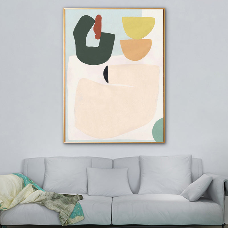 Textured Pastel Art Print Nordic Illustration Abstract Canvas for House Interior