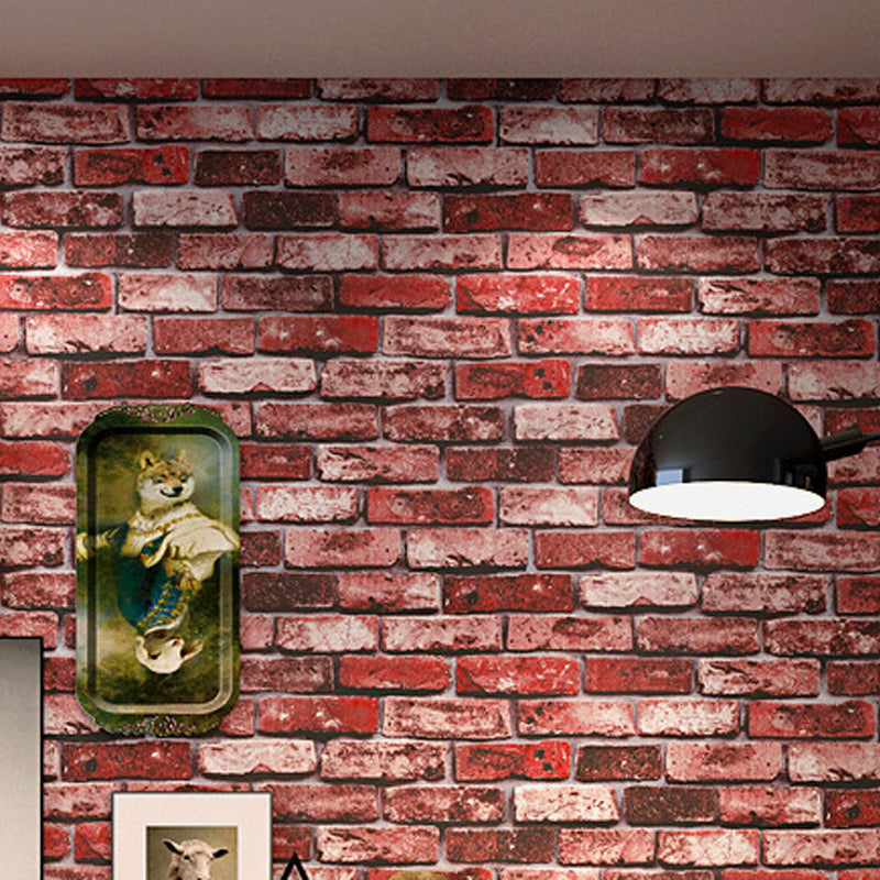 American Nostalgic Brick Decorative Non-Pasted Wallpaper, 31-foot x 20.5-inch