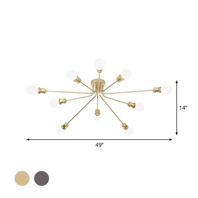 Luce a soffitto a filo a forma di fuochi d'artificio semi -filo contemporanea semifulco per ristorante